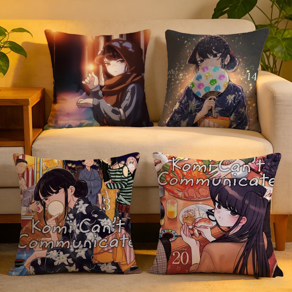 Cushion Cover KKomi Cant Communicate Linen SkinFriendly Soft Decorative Case for Sofa Home Decor Pillow Cover