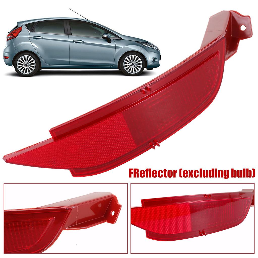 Rear Bumper Right Reflector Light Cover Compatible with Ford Fiesta 2009-2014 Professional Right Rear Bumper Tail Fog Light