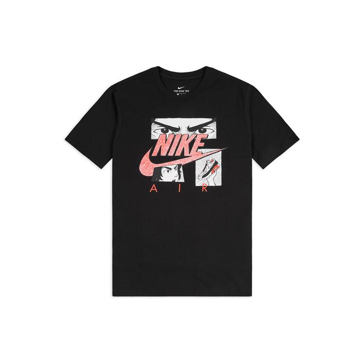 Мужские черные футболки Nike с круглым вырезом, умеренно прямой крой, DB6152-010 S