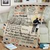 To My Wife/husband/Daughter/Son/Mom/Sister Blanket Custom Blanket Gift Air Mail Letter Blanket Family Gift Best Wish for Her/him