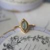 Geometric Design Chic Topaz And Peridot Floral Ring For Women Elegant Fashion Accessory