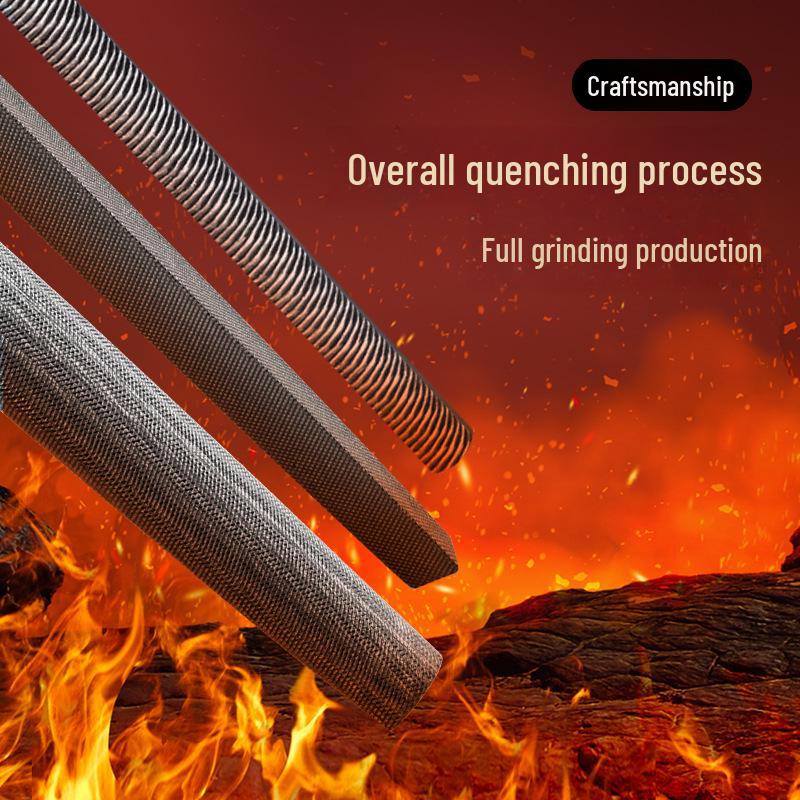 Tiangong High Carbon Steel Woodworking File Set: Triangular, Poking Knife, Round File for Benchwork and Grinding.