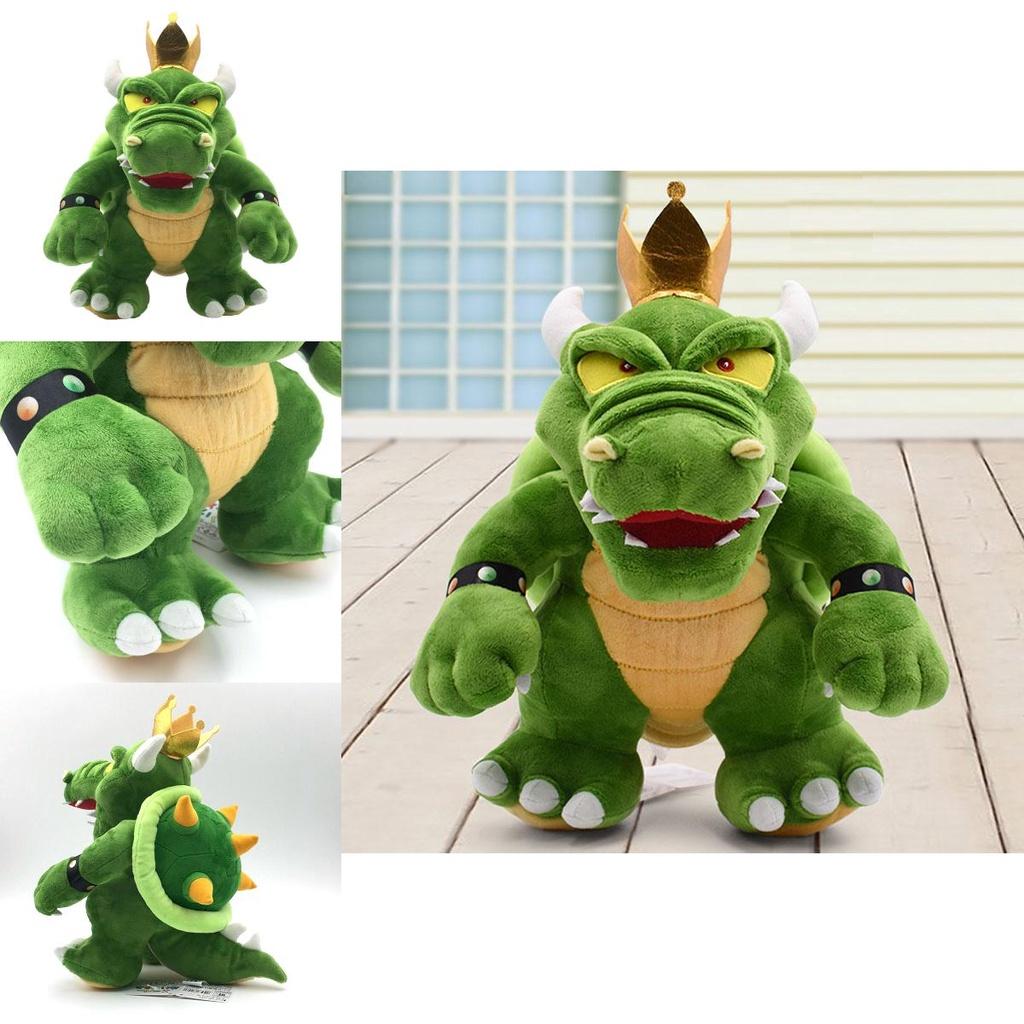 Entzückendes Super Mario King Koopa Bowser Plüschtier Weiche Stofftier Grüne Tierpuppe 30 cm
