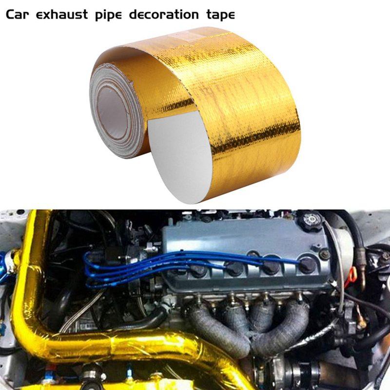 Rare Reflect A Gold Thermal Tape Air Intake Heat Insulation Shield Wrap Reflective Heat Barrier Self Adhesive Engine