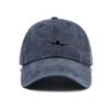 Simple aircraft printing washed old soft top sunshade baseball cap Unisex versatile baseball cap