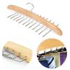 Multifunctional Wooden Hangers With 24 Hooks Belt Underwear Rack Hanger Space Saving Necktie Holder Closet Finishing Organizer