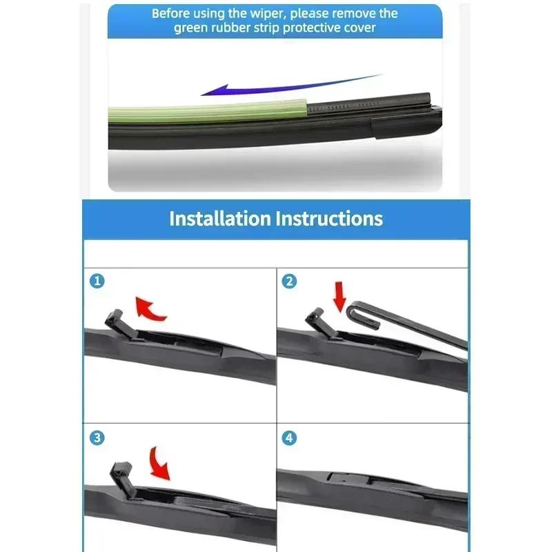 2x Front Wiper Blade For Hyundai Ioniq 5 2026 - 2026 2026 NE Car Accessories Natural Rubber Windshield Windscreen Window Brushes