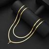 2pcs Fashion Minimalist Cross Pendant Necklace Set for Women Gold Color Copper Layered Necklace Vacation Date Party Jewelry Gift