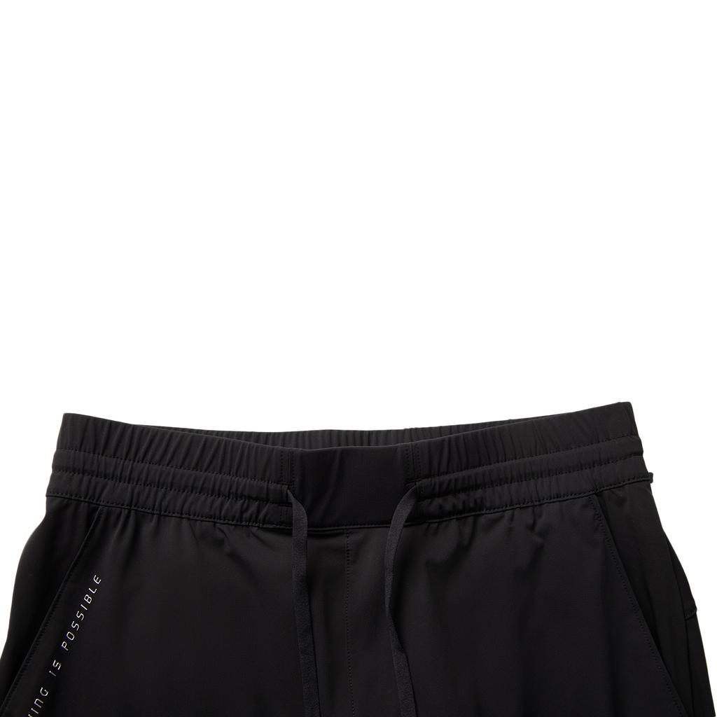 Li-Ning Fitness Series Casual Simple Solid Color Straight Leg Knitted Sports Pants Women Bottoms Black AKYV068-1