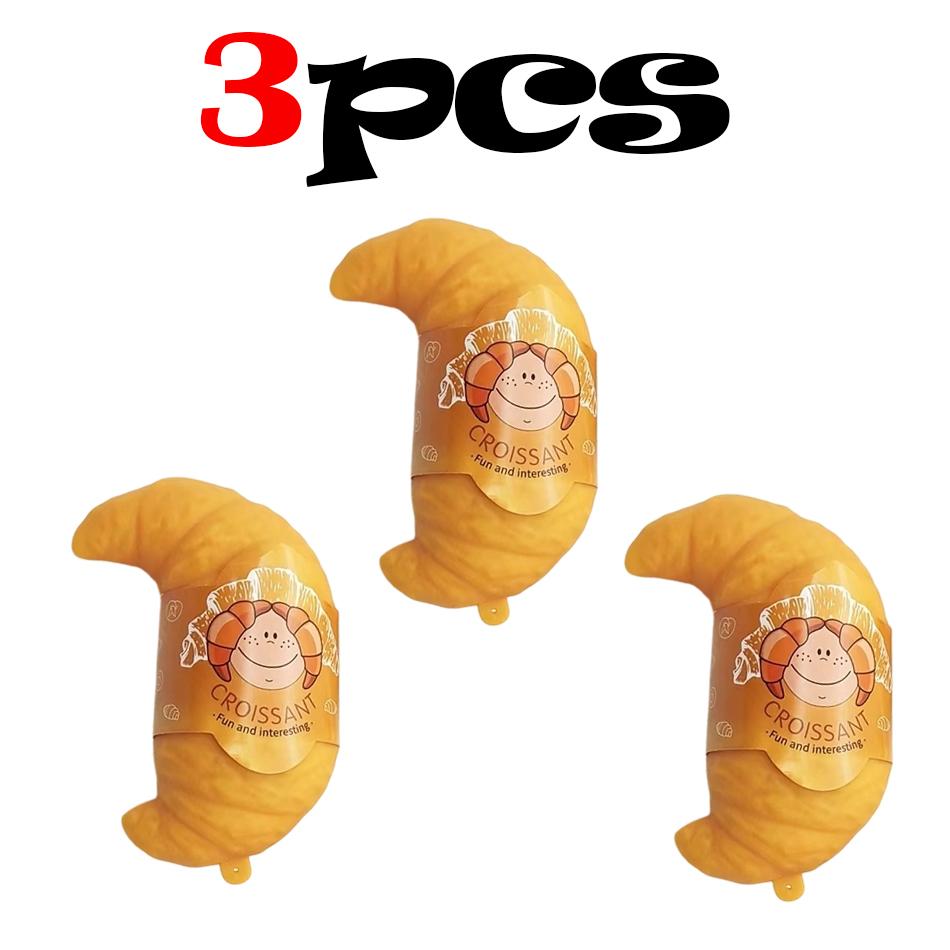 Squishy Croissant Squeeze Toy Cute Stress Ball Super Soft Food Creative Simulation Bread Anti-Anxiety Toys Fidgeting Pinch Toys