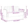 2 Seater Sofa in Dark Grey 109 cm Velvet