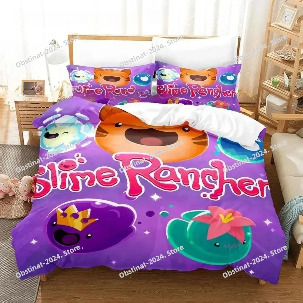 3D Anime Spiel Slime Rancher 2 Bettwäsche-Set Bedruckte Bettbezug Kissenbezug Einzel Doppel Stil Queen King Size Sets