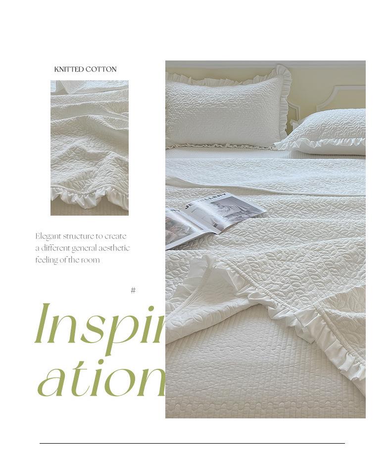 Ruffled Gauze Quilted Summer Cool Quilt Cover - Double Person Thin Air Conditioning Quilt