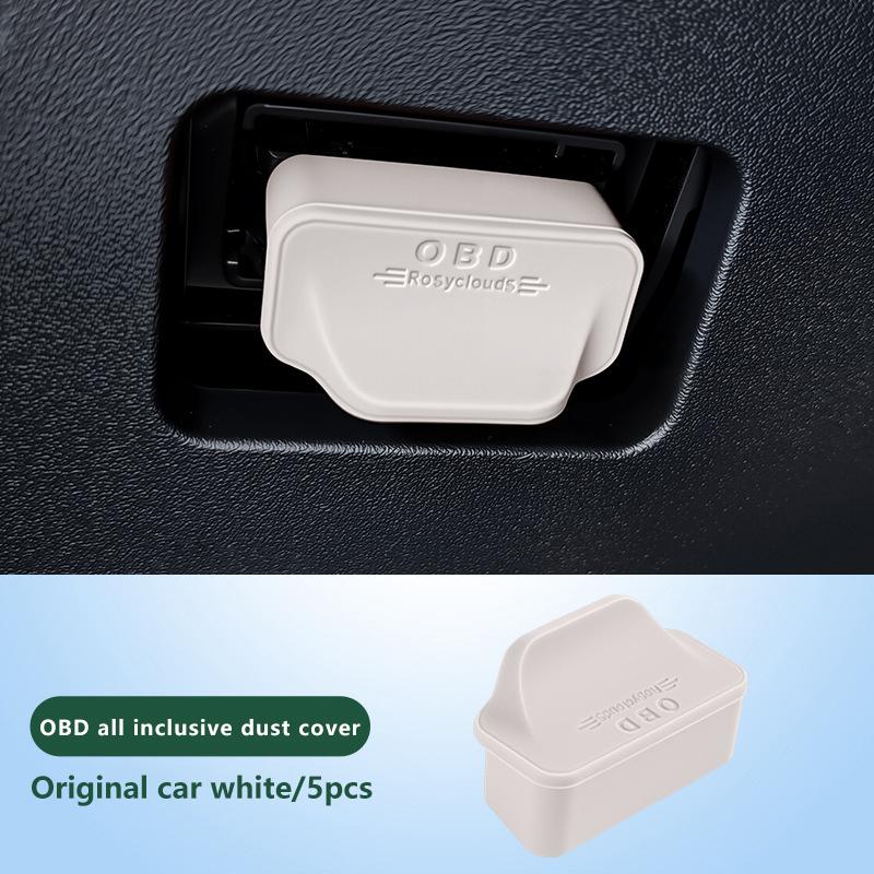 Housse de protection d'interface de diagnostic OBD de voiture pour modification SN Housse anti-poussière OBD en silicone Accessoires de garniture intérieure