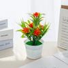 Artificial flowers Bonsai Vase for Home Decoration Mini Potted Festival Wedding Ornamental Flowerpots Bathroom Windowsill Plants