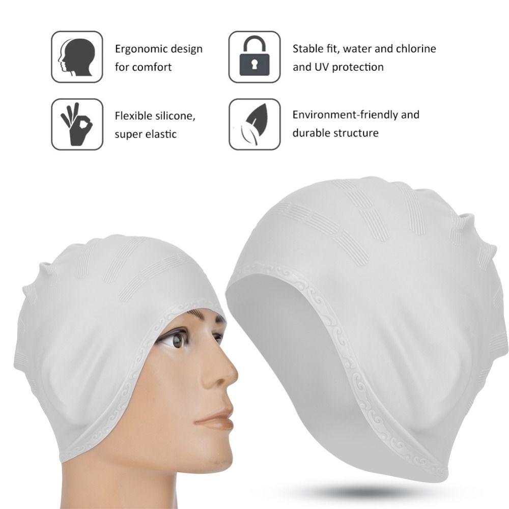 Silicone Material Swimming Pool Cap Comfortable Fit Sports Swim Hat  Swimming Pool