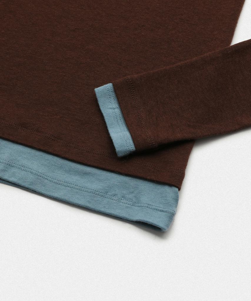 SSEMI Color Block Round T-Shirt(Br)