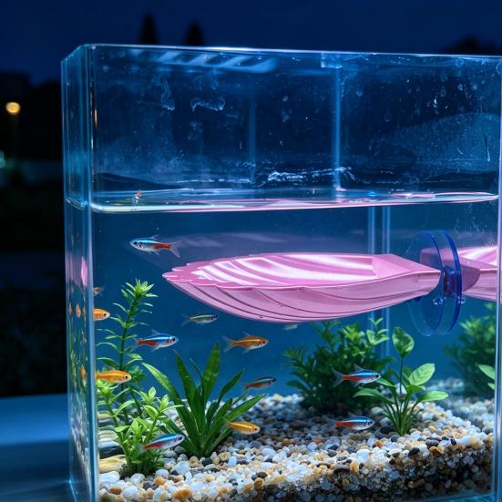 Betta Hammock Shell, Fish Hammock with Suction Cup, Betta Fish Resting Platform, Aquarium Accessory for Betta Fish Sleeping Resting Hiding Playing
