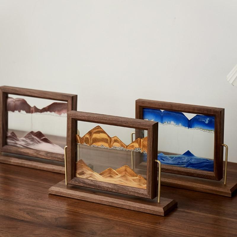 3 Kolory Prosty Nowoczesny Kwadratowy Klepsydra Płynący Piasek Malarstwo Dekoracja Dom Szafka na Wino/Szafka TV Dekoracja Domowa na Biurko LH456