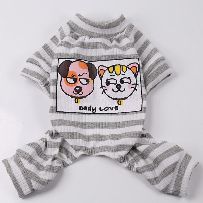 Cat Autumn and Winter Home Clothes, Dog Air-conditioned Clothes, Pet Dog, Cat Couple Supplies, Pajamas, Puppy
