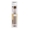 2 Pcs Bamboo Charcoal Toothbrushes Ultra-Fine Soft Bristle Cleaning, Family Outfit Couple Adult Fine Bristle Toothbrush Set