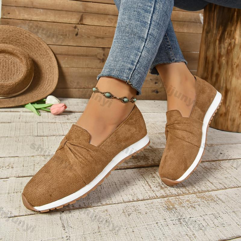 Women Thick Leopard Print Casual Slip-on Loafers Fashion Non Slip Soft Sole Platform Shoes Women Spring Comfortable Sports Shoes
