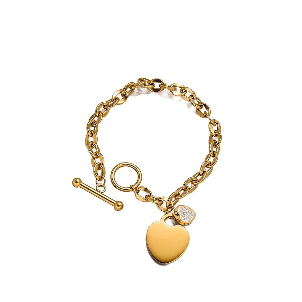 Rongxun Titanium Steel Love Bracelet - Light Luxury Fashion Niche Design for Women