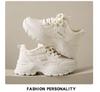 Fleece-Lined Leather Women's Sneakers: Trendy, Lightweight, Height-Boosting Casual Winter Shoes