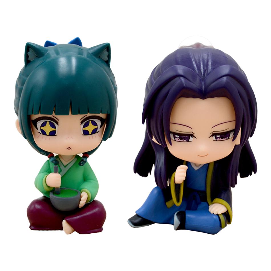 Anime The Apothecary Diaries Maomao Jinshi Mini Figure Anime Periphery Kawaii Sitting Toys Desktop Car Ornaments Model Gift