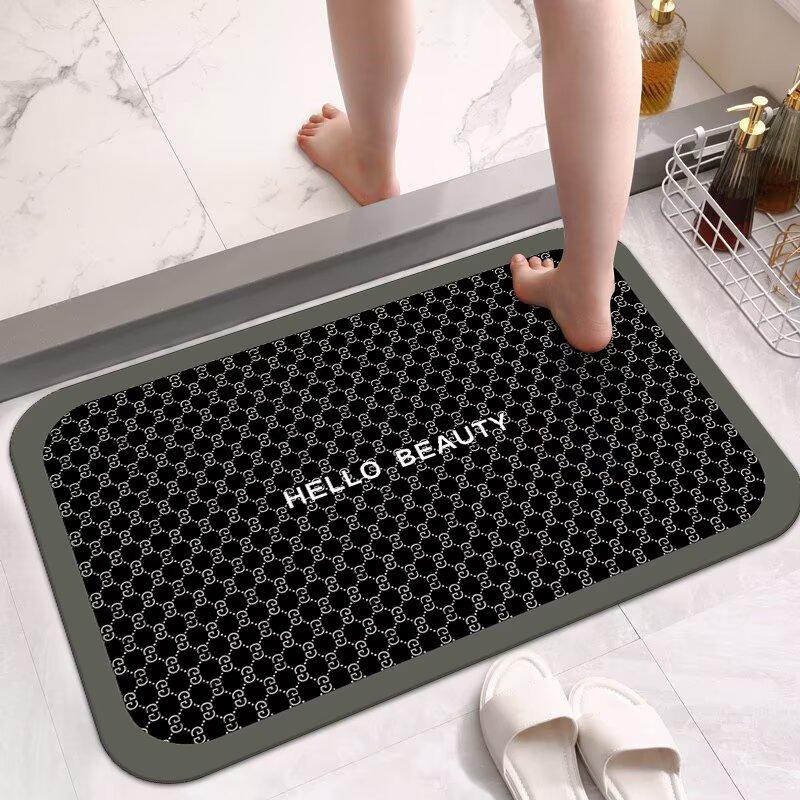 Diatom mud toilet bathroom toilet door soft floor mat toilet water absorbent non-slip foot pad door quick drying carpet