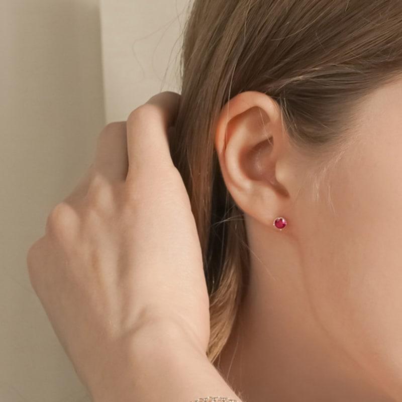 JEWNEL (1+1)Silver925 Aubrey Color Cubic Piercing (3mm /5 colors)