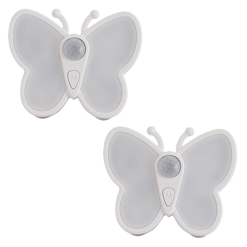 Butterfly Motion Sensor Night Light LED Rechargeable Under Cabinet Lamp for Closet Wardrobe Stair Kitchen Bedroom Home Decor
