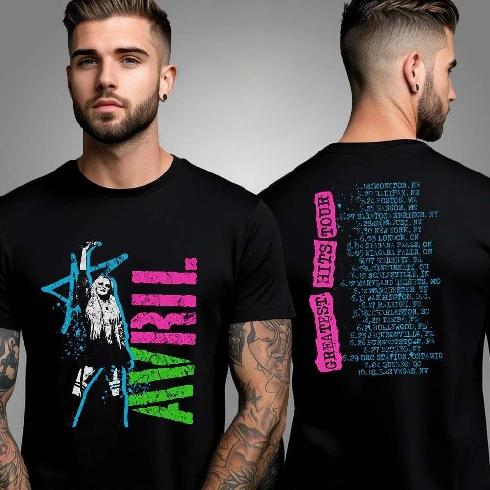 

Avril Lavigne Greatest Hits Tour 2025 Tour Dates Two Sided Unisex TShirt Highend Luxury Is for Both Men and Women Top M