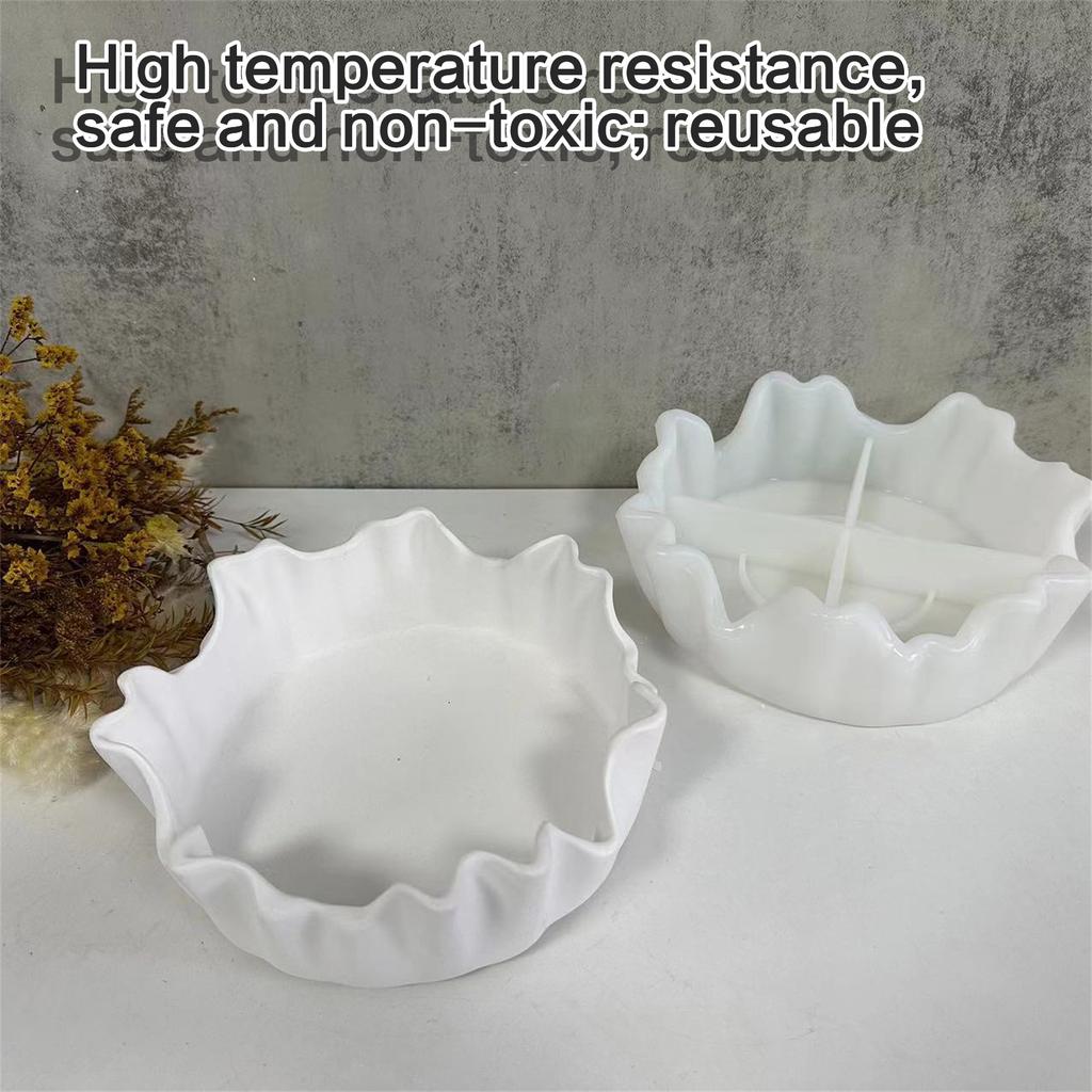 Große Unregelmäßige Stabile Silikonharzform für Epoxidgüsse Schmuckschalen Tablett Herstellung Kreative Bastelbedarf Projekte