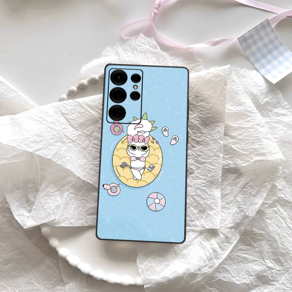 Cute E-EstherS Bunny Rabbit Phone Case For Samsung S 24 Fe 25 Ultra Plus 20 Lite 21 30 22 23 24 22 Ultra 5G Fundas
