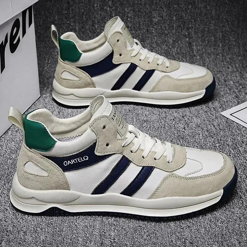 

Fashion Fashion Men Casual Shoes New Man Shoes 2025 Hot Outdoor Comfort Male Sneakers Zapatos Para Hombres Lace-up Driving Shoes for Men 39 зелёный