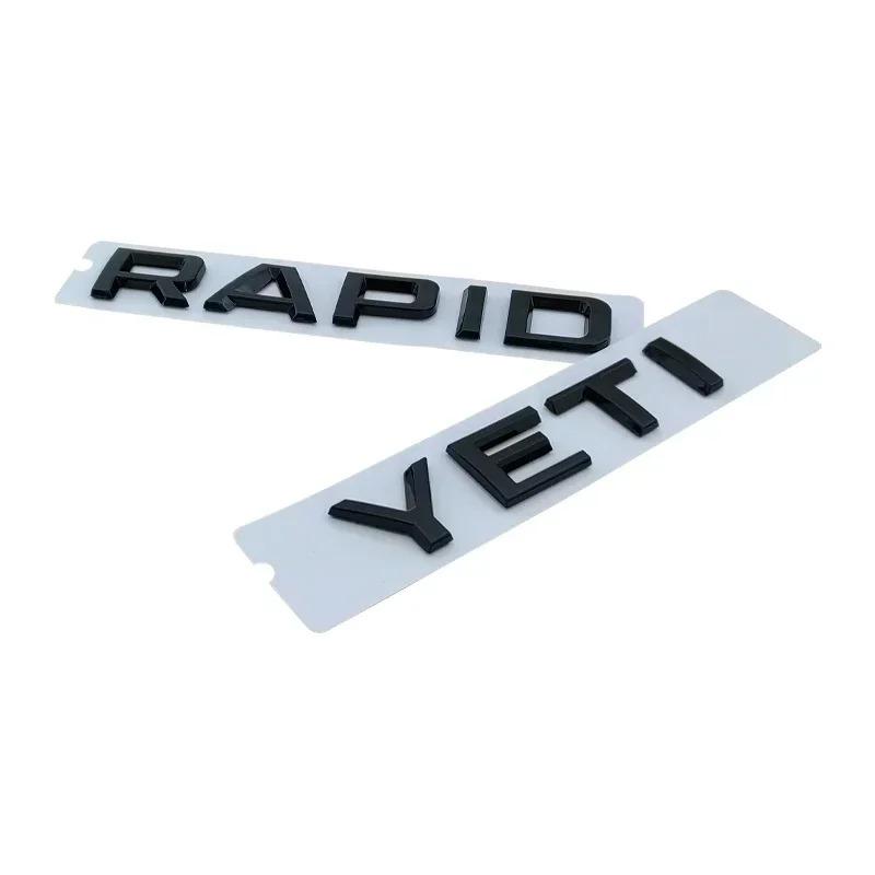 3D Car Rear Trunk Badge Emblem Sticker for Skoda Octavia Kodiaq Karoq Superb Rapid Fabia Kamiq Yeti 4x4 Letter Logo Accessories