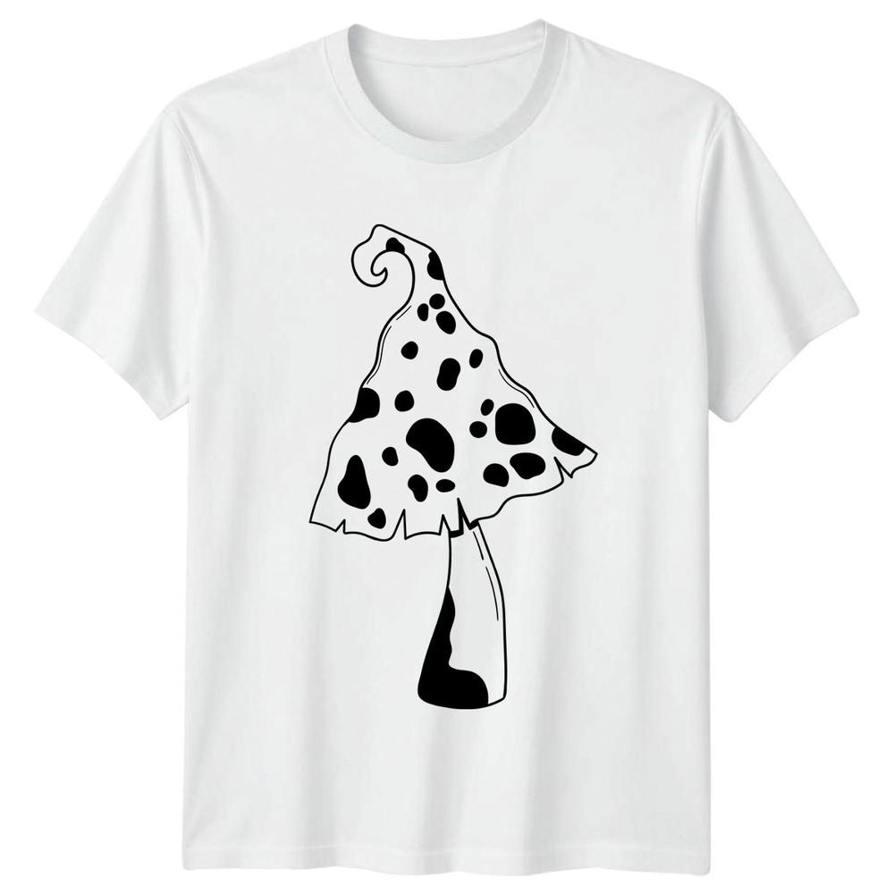 Whimsical Spotted Mushroom Design TShirt Fungi Art Gift For Him And Her S