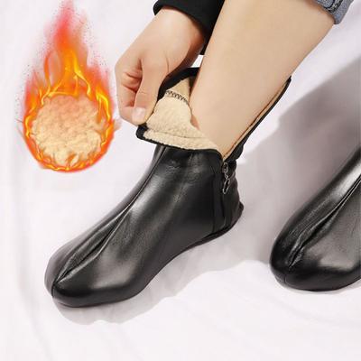Winter Mid Tube Socks Faux Leather Keep Warm Windproof Pure Color Floor Socks Daily Socks