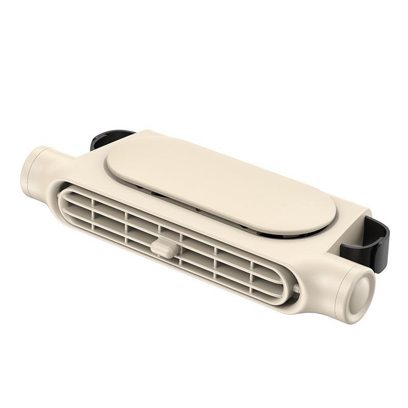 Usb Car Seat Fan With Double Turbine Quiet Noleaf Ventilation For Travel Comfort