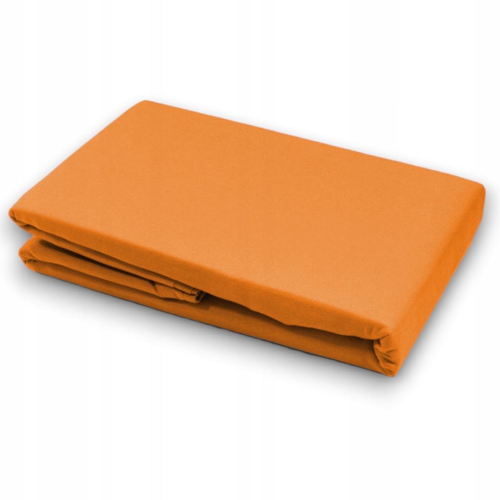 Fitted Sheet COTTON 160 x 210 Orange Soft Polish