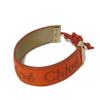 Used 9656 Brassle Woody CHC23UFB19CHO8 7986 Calfskin Stitch Embroidery Logo Poppy Orange Women's from Japan AUTHENTIC