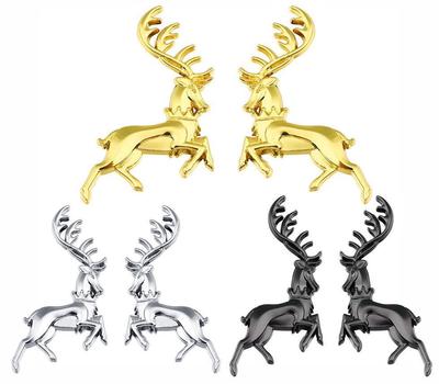 Yilu Pingan 3D Antler Car Logo Metal Decal for Personalized Vehicle Decoration