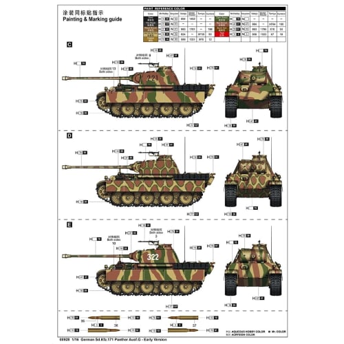 Trumpeter 1/16 German Sd.Kfz.171 Panther Ausf.G Plastic Model 00928