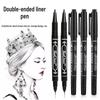 120-Count Black Double-Ended Fineliner Pen Set for Art & Drawing - Water-Based Ink
