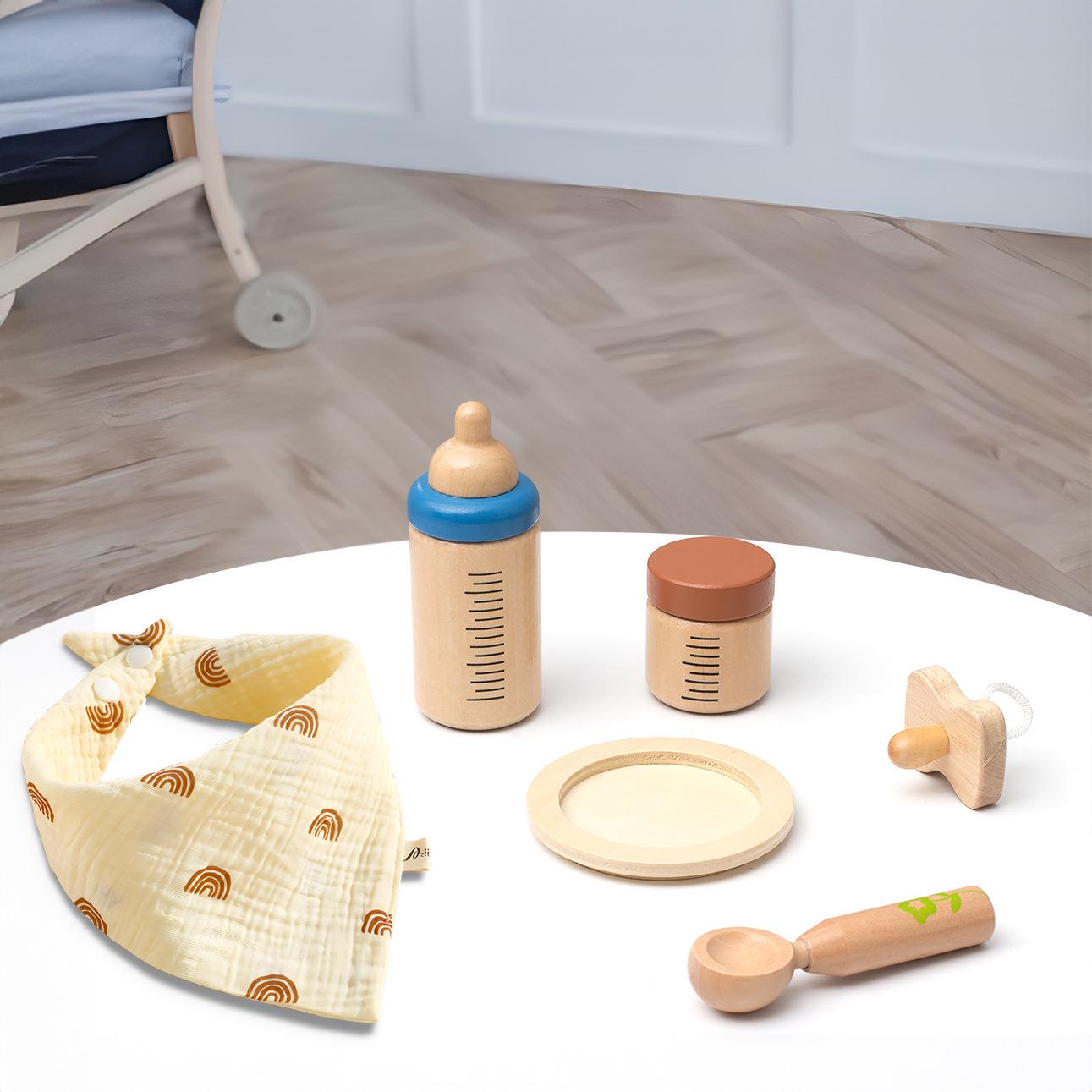 

Children’s Wooden Afternoon Tea Dessert Playset: Educational Interactive Toy for Parent-Child Pretend Play.