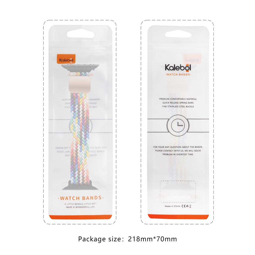 KALEBOL Braided Watch Strap For Apple Watch Series 10 Ultra 9 8 7 SE 6 5 4 3 2 1 46mm 49mm 45mm 44mm Magnetic Nylon Wristbands