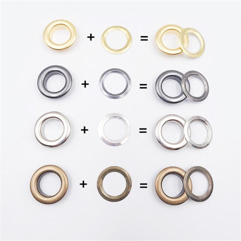 100 Set Grommets Tool Kits 12mm Grommets Eyelets with Setting Tool and Storage Box for Fabric Curtains Leather Clothes