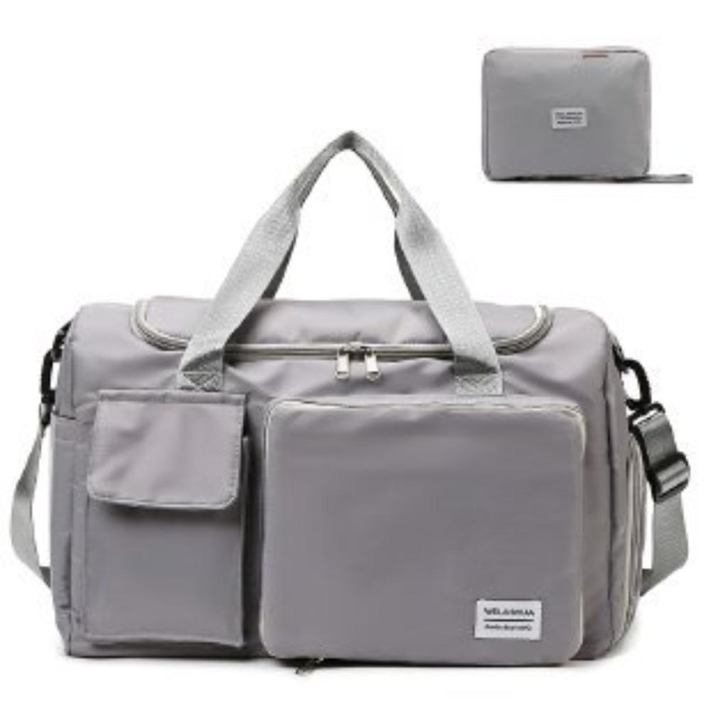 New large-capacity luggage bag foldable shoulder bag swimming fitness fashion oblique span bag dry and wet separation travel bag