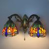 Tiffany LED Wall Light: Dragonfly Design for Bathroom, Bedroom, Hallway, or Balcony